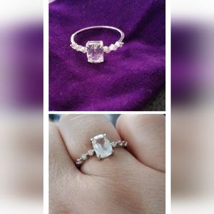 FJ semi precious size 9 silver ring